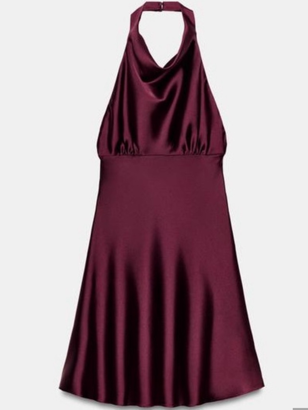 Zara Satin Effect Halter Short Dress Women Small
